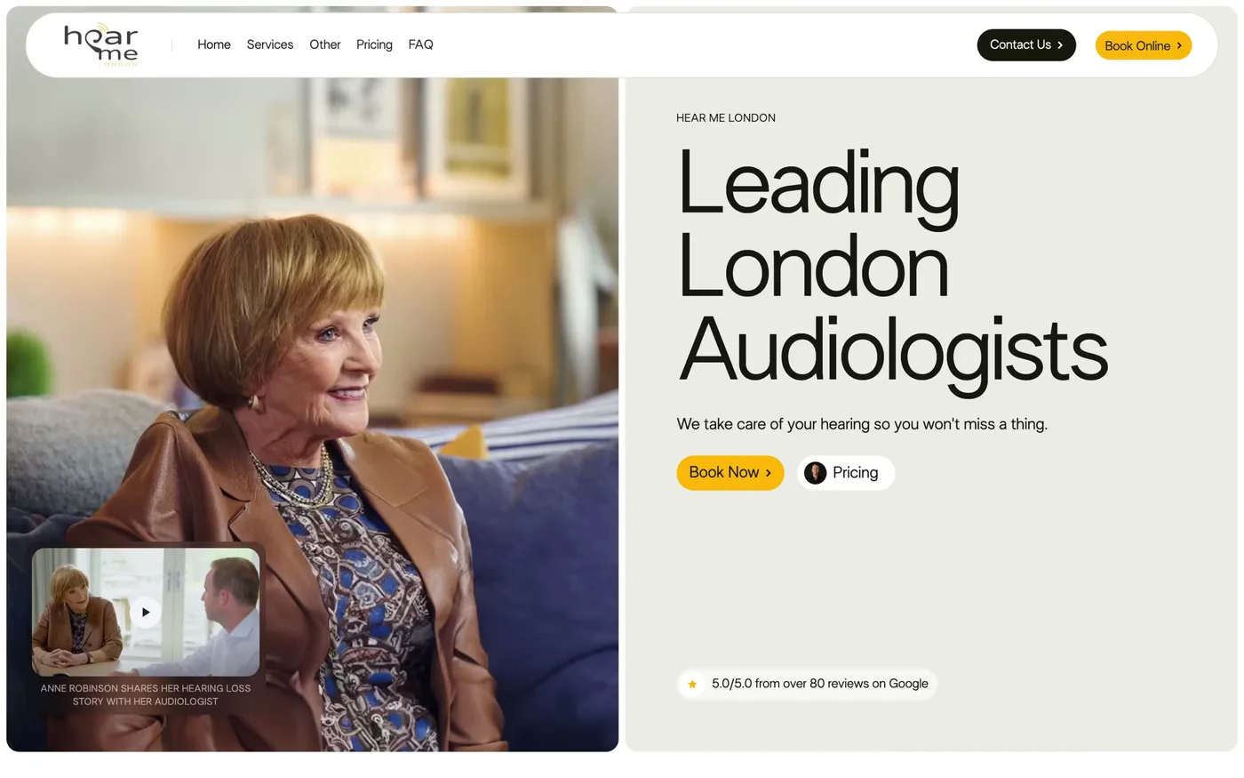 Hear Me London homepage