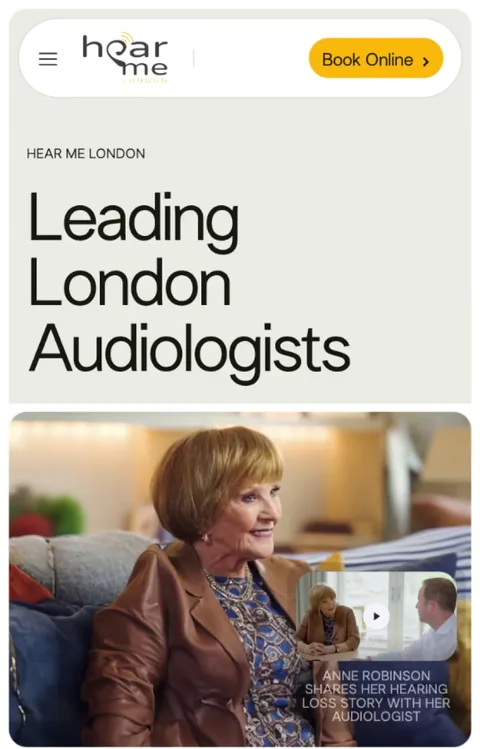 Hear Me London on a phone