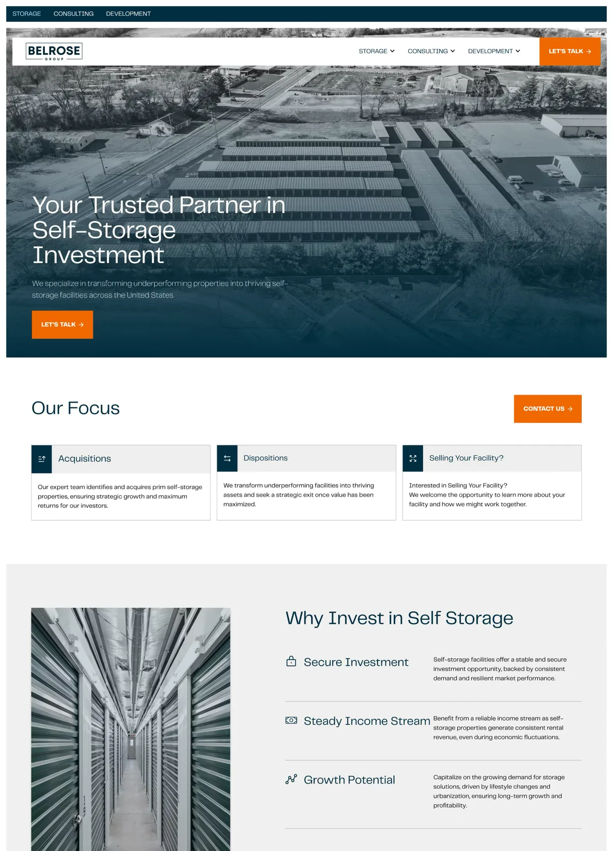 Belrose Group homepage, long