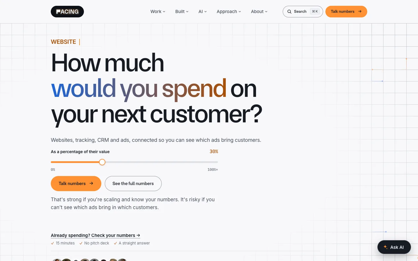 pacing.agency homepage